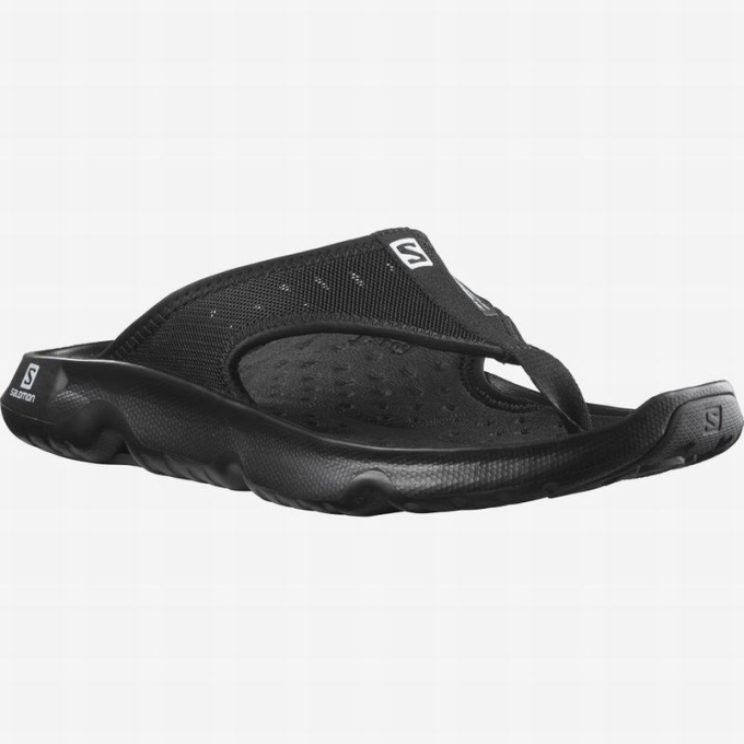 Black Salomon REELAX BREAK 5.0 Men's Flip Flops | AE-096EQRZ