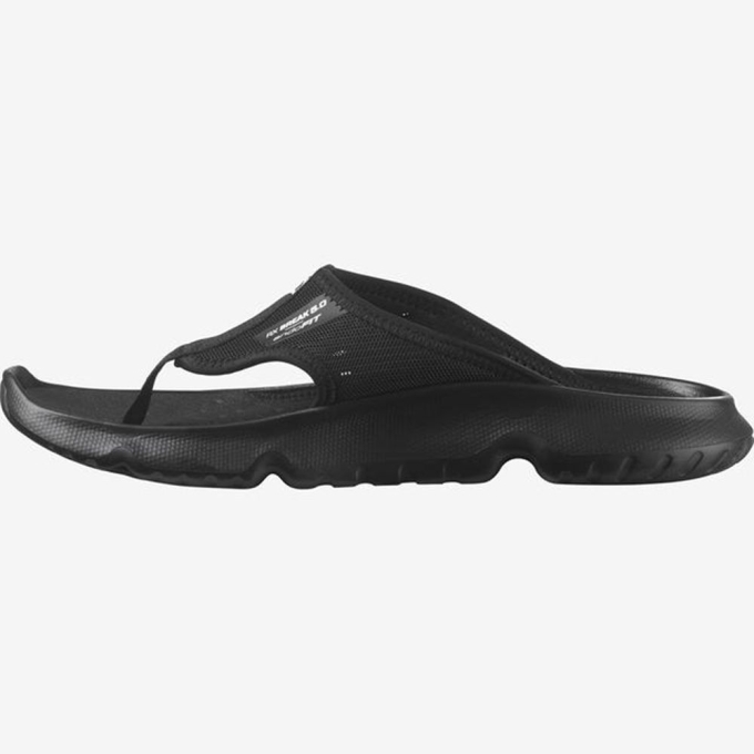 Black Salomon REELAX BREAK 5.0 Men's Flip Flops | AE-714OZSN