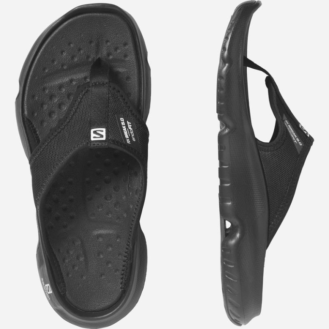 Black Salomon REELAX BREAK 5.0 Women's Flip Flops | AE-038TCNR