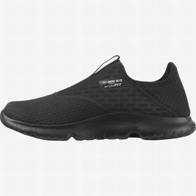 Black Salomon REELAX MOC 5.0 Men's Slippers | AE-105PYHV