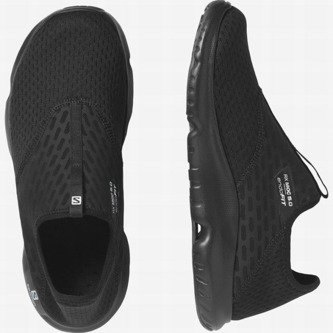 Black Salomon REELAX MOC 5.0 Men's Slippers | AE-105PYHV