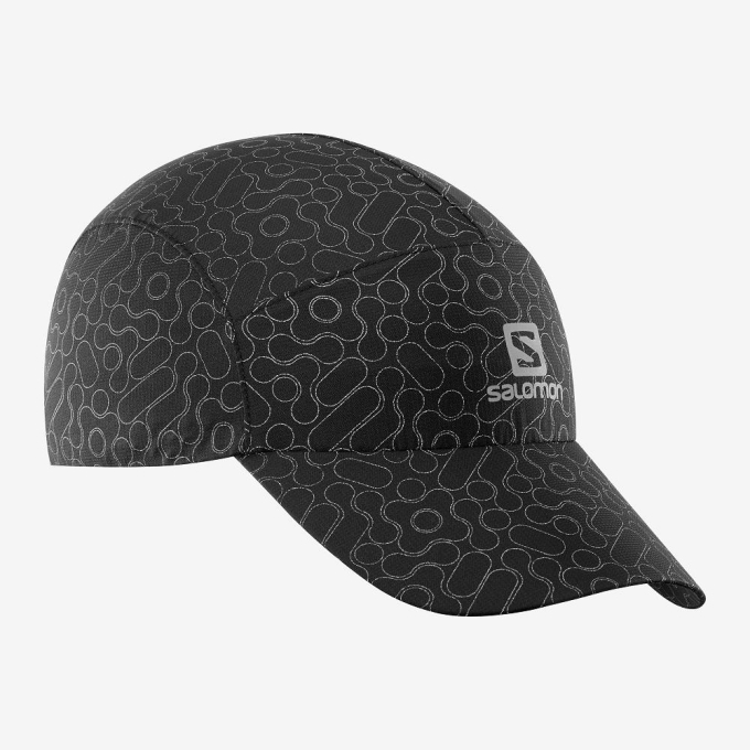 Black Salomon REFLECTIVE Men's Caps | AE-815IUKF