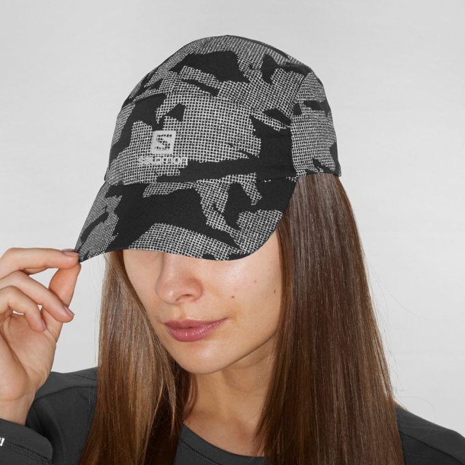 Black Salomon REFLECTIVE Women's Caps | AE-523RGDQ