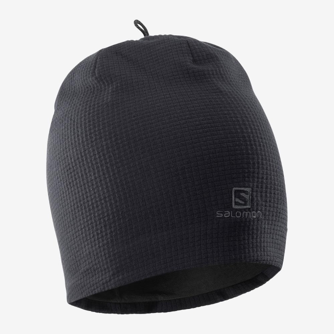 Black Salomon RS WARM Men\'s Beanie | AE-918YPMB