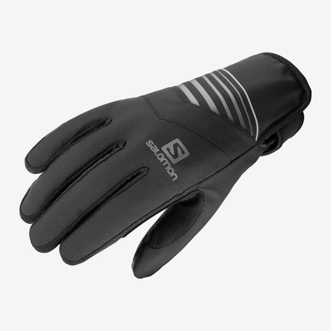 Black Salomon RS WARM U Men\'s Gloves | AE-537DJCI