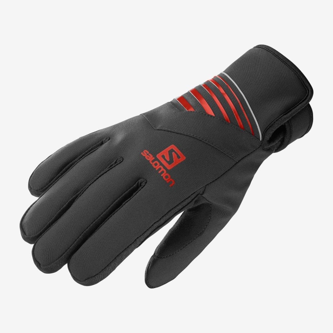 Black Salomon RS WARM U Men\'s Gloves | AE-721ATSI