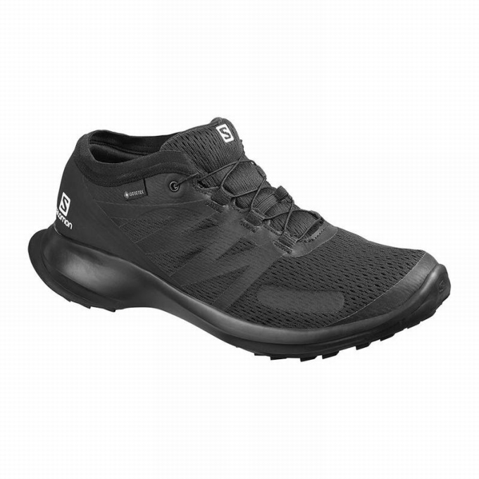 Black Salomon SENSE FLOW GTX Men\'s Trail Running Shoes | AE-269PUCM