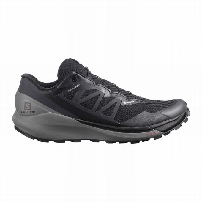 Black Salomon SENSE RIDE 4 GORE-TEX INVISIBLE FIT Men\'s Running Shoes | AE-621PANH