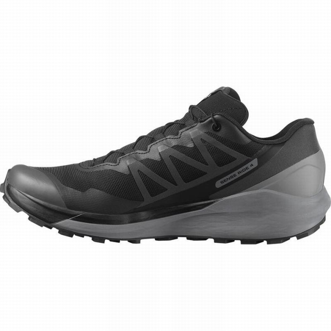 Black Salomon SENSE RIDE 4 GORE-TEX INVISIBLE FIT Men's Trail Running Shoes | AE-674WHMA