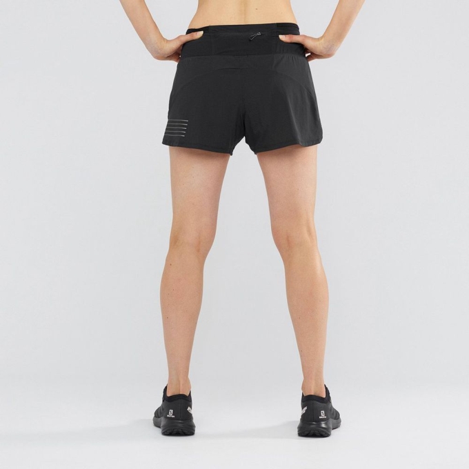 Black Salomon SENSE Women's Shorts | AE-098IBPV