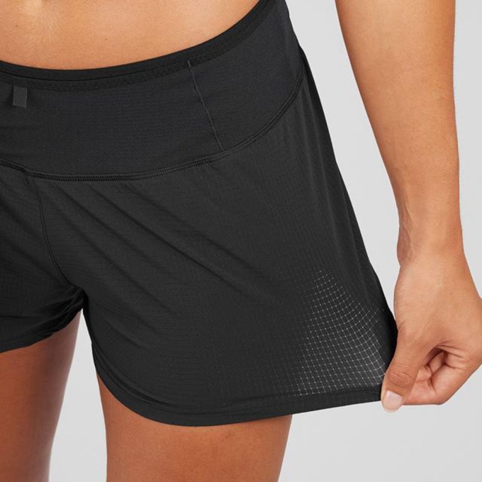 Black Salomon SENSE Women's Shorts | AE-098IBPV