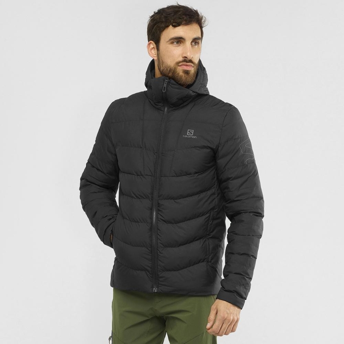 Black Salomon SIGHT STORM HOODIE M Men's Jackets | AE-105KAVT