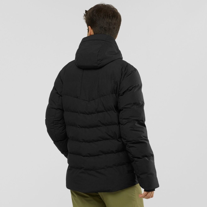 Black Salomon SNOWSHELTER Ski Men's Jackets | AE-803AIQX