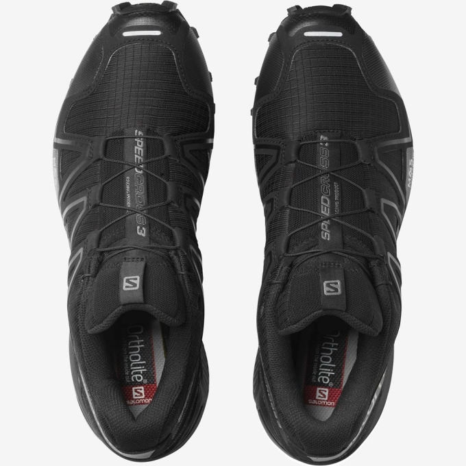 Black Salomon SPEEDCROSS 3 Men's Sneakers | AE-097AZXL