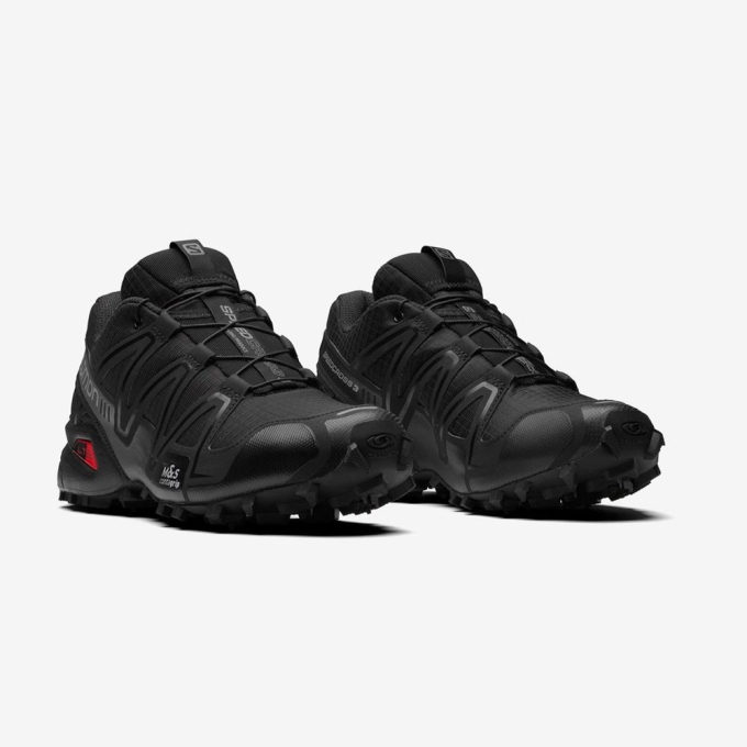 Black Salomon SPEEDCROSS 3 Men's Sneakers | AE-952VIOC