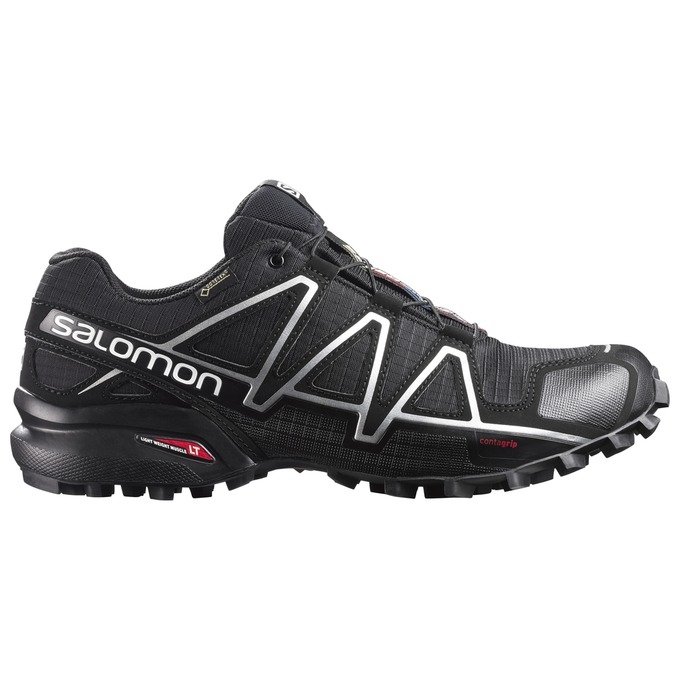 Black Salomon SPEEDCROSS 4 GTX Men's Trail Running Shoes | AE-093WRPT