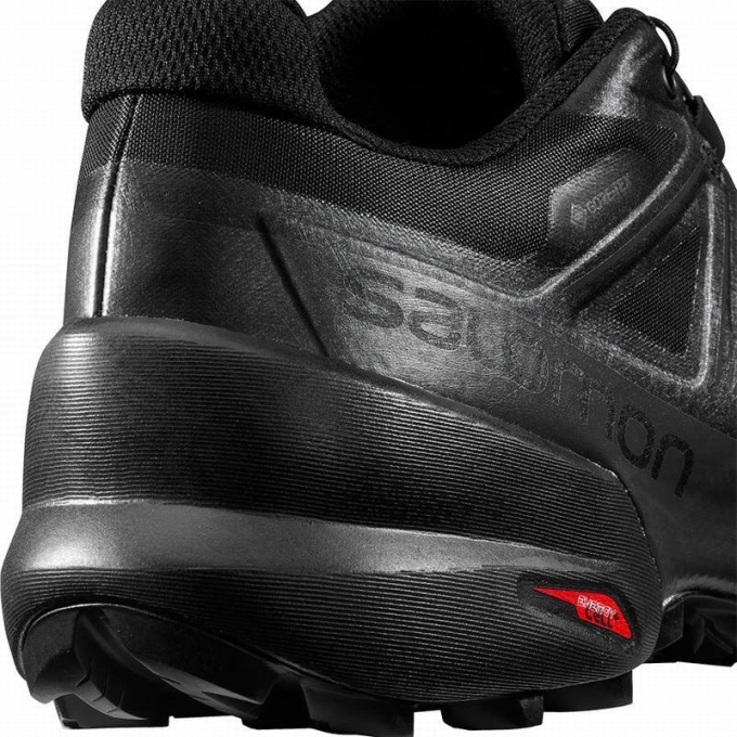 Black Salomon SPEEDCROSS 5 GORE-TEX Men's Trail Running Shoes | AE-158QNDE