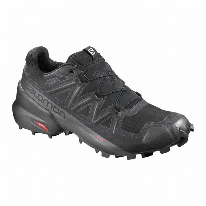 Black Salomon SPEEDCROSS 5 GORE-TEX Men\'s Trail Running Shoes | AE-158QNDE