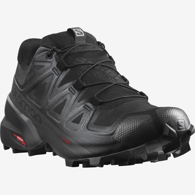 Black Salomon SPEEDCROSS 5 GORE-TEX Men's Trail Running Shoes | AE-657JASW