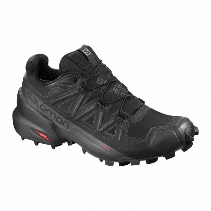 Black Salomon SPEEDCROSS 5 GORE-TEX Women\'s Trail Running Shoes | AE-542XZLA