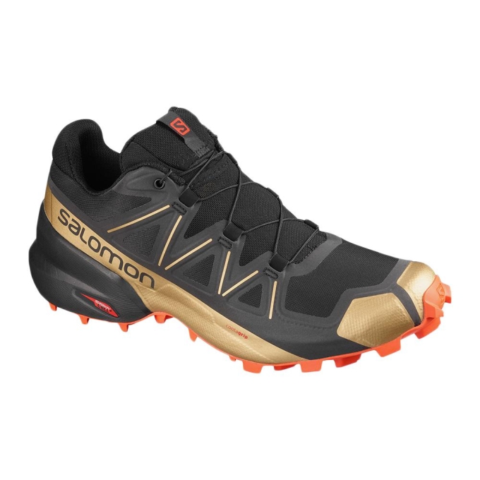 Black Salomon SPEEDCROSS 5 GTS Men's Trail Running Shoes | AE-408SCXY