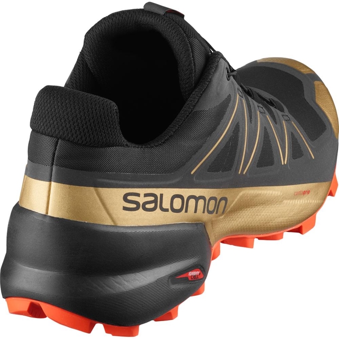 Black Salomon SPEEDCROSS 5 GTS Men's Trail Running Shoes | AE-408SCXY