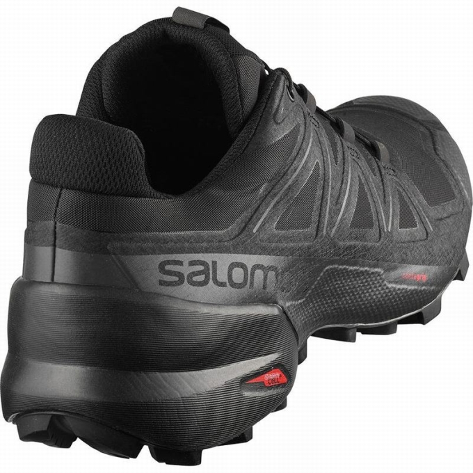 Black Salomon SPEEDCROSS 5 Men's Trail Running Shoes | AE-029KLXN