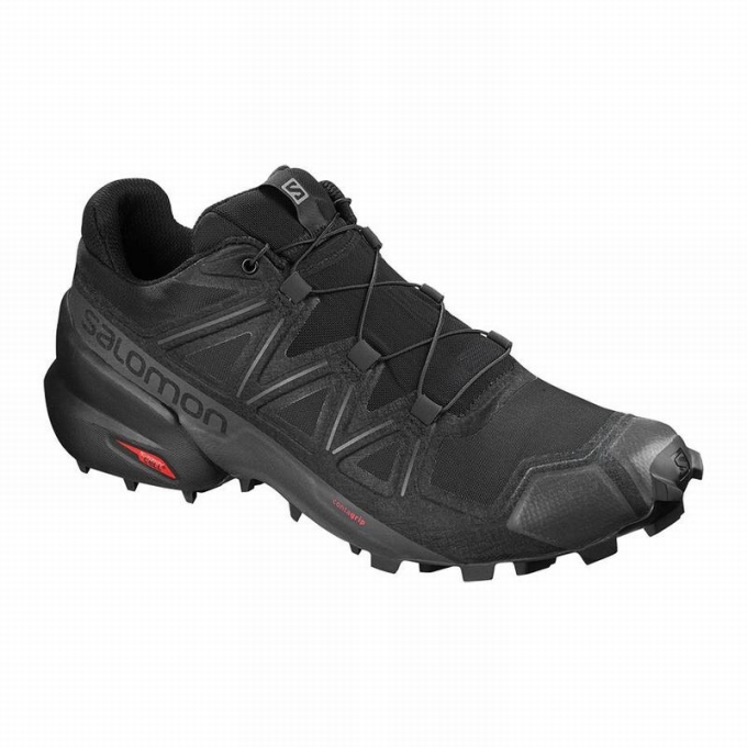 Black Salomon SPEEDCROSS 5 Men\'s Trail Running Shoes | AE-029KLXN