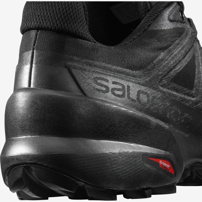 Black Salomon SPEEDCROSS 5 WIDE Men's Trail Running Shoes | AE-985GDFW