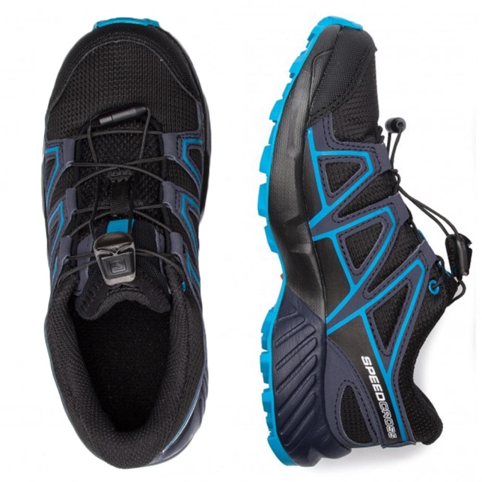 Black Salomon SPEEDCROSS J Kids' Trail Running Shoes | AE-276MSOW