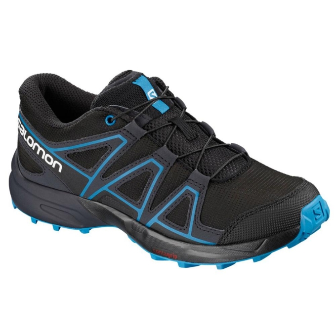 Black Salomon SPEEDCROSS J Kids' Trail Running Shoes | AE-276MSOW