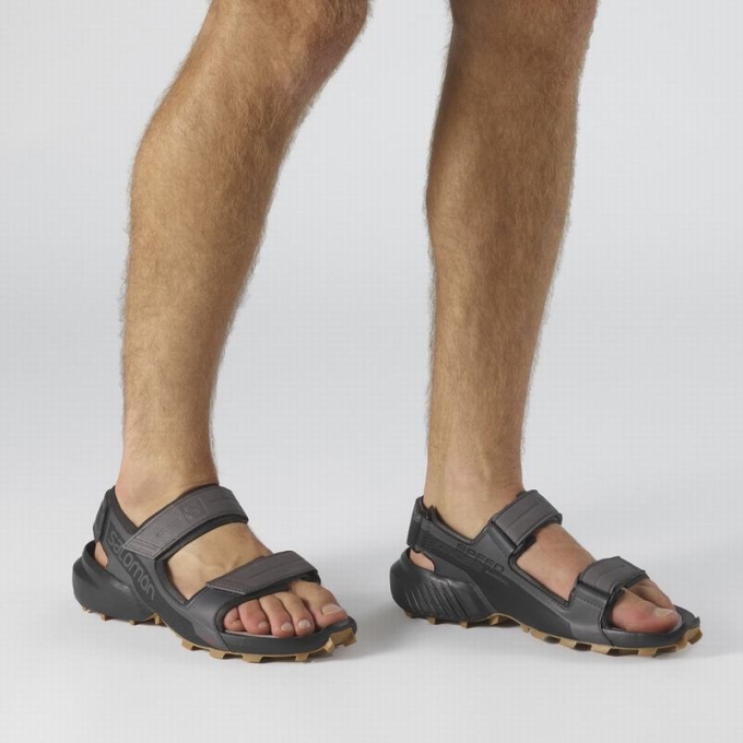 Black Salomon SPEEDCROSS Men's Sandals | AE-601IWTV