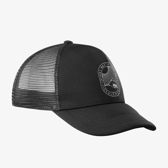 Black Salomon SUMMER LOGO Women\'s Caps | AE-106GMXR