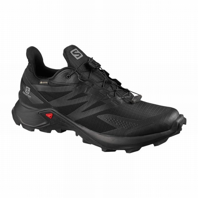 Black Salomon SUPERCROSS BLAST GTX Men\'s Trail Running Shoes | AE-382HPKD