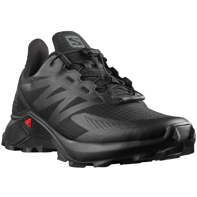 Black Salomon SUPERCROSS BLAST Men's Trail Running Shoes | AE-402WLIT