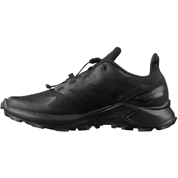 Black Salomon SUPERCROSS BLAST Men's Trail Running Shoes | AE-402WLIT