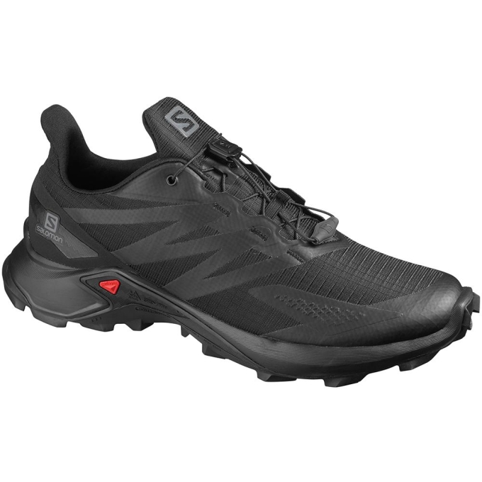 Black Salomon SUPERCROSS BLAST Men's Trail Running Shoes | AE-402WLIT