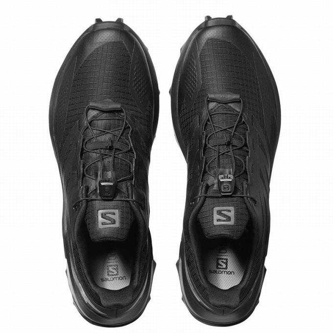 Black Salomon SUPERCROSS BLAST Men's Trail Running Shoes | AE-924EILR