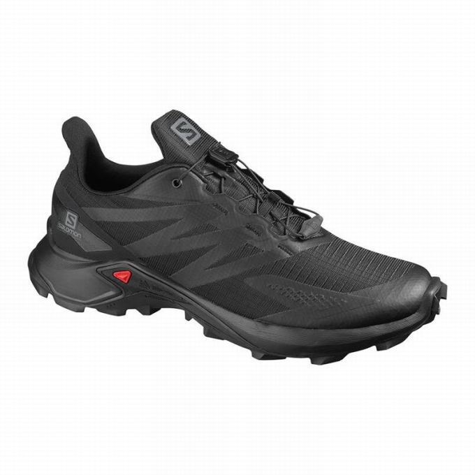 Black Salomon SUPERCROSS BLAST Men\'s Trail Running Shoes | AE-924EILR