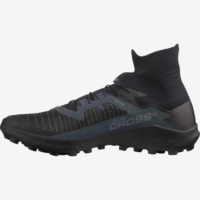 Black Salomon S/LAB CROSS 2 Men's Trail Running Shoes | AE-368WHJN