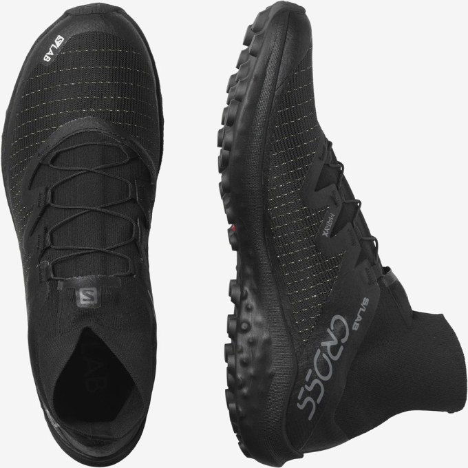 Black Salomon S/LAB CROSS Men's Trail Running Shoes | AE-642IXKW