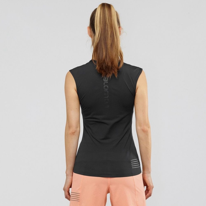 Black Salomon S/LAB NSO SL WOMENS Women's T Shirts | AE-503ODZV