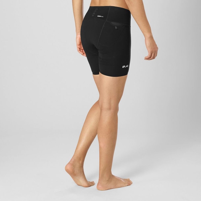 Black Salomon S/LAB SUPPORT HALF Women's Tights | AE-593STBI