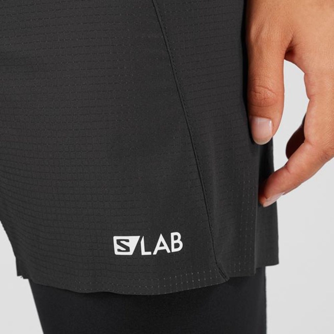 Black Salomon S/LAB Women's Shorts | AE-326ZXAM