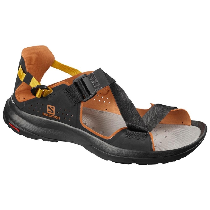 Black Salomon TECH Men's Sandals | AE-630IUYP