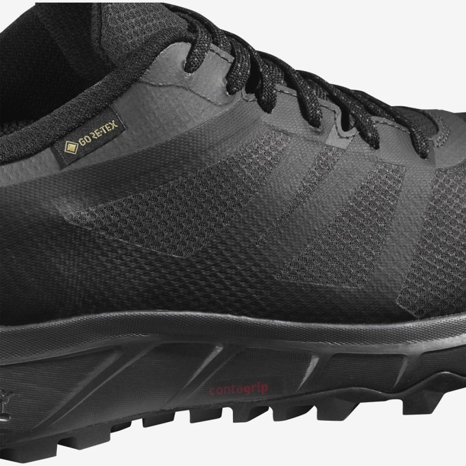 Black Salomon TRAILSTER 2 GORE-TEX Men's Trail Running Shoes | AE-108ERNY