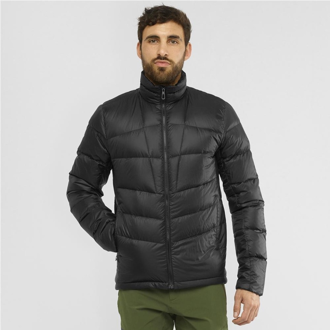 Black Salomon TRANSITION DOWN JKT M Men's Jackets | AE-897HDBO