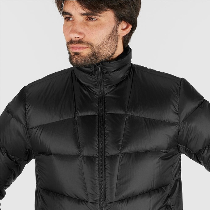 Black Salomon TRANSITION DOWN JKT M Men's Jackets | AE-897HDBO