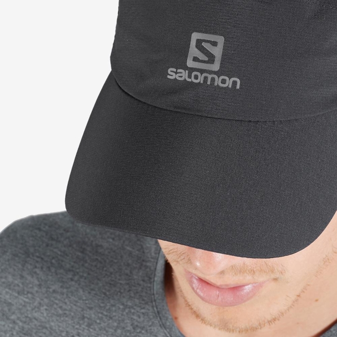 Black Salomon WATERPROOF Men's Caps | AE-327MIYK