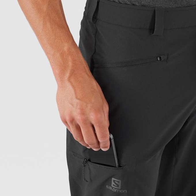 Black Salomon WAYFARER ALL SEASON STRAIGHT Men's Pants | AE-502YXVJ